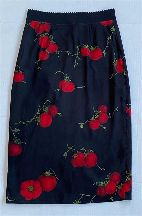 dolce&gabbana red dolce & gabbana tomato-print skirt buy|dolce website.